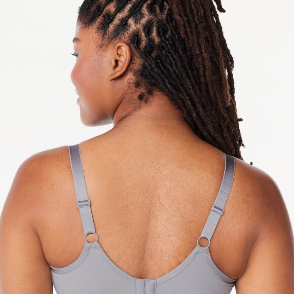 Wirefree Bra Cooling Foam Cups Mesh Adjustable Strap Joyspun Womens Size XL Gray - Picture 3 of 10